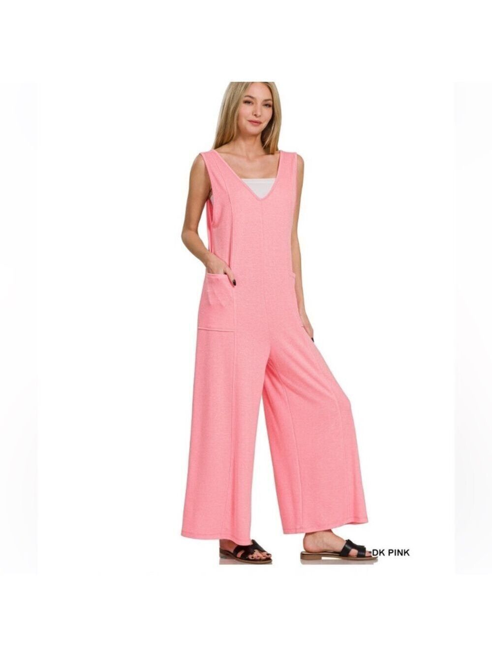 Zenana Outfitters Pink Jumpsuit